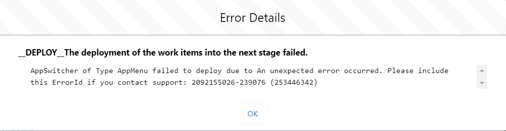 App Switcher - Failed