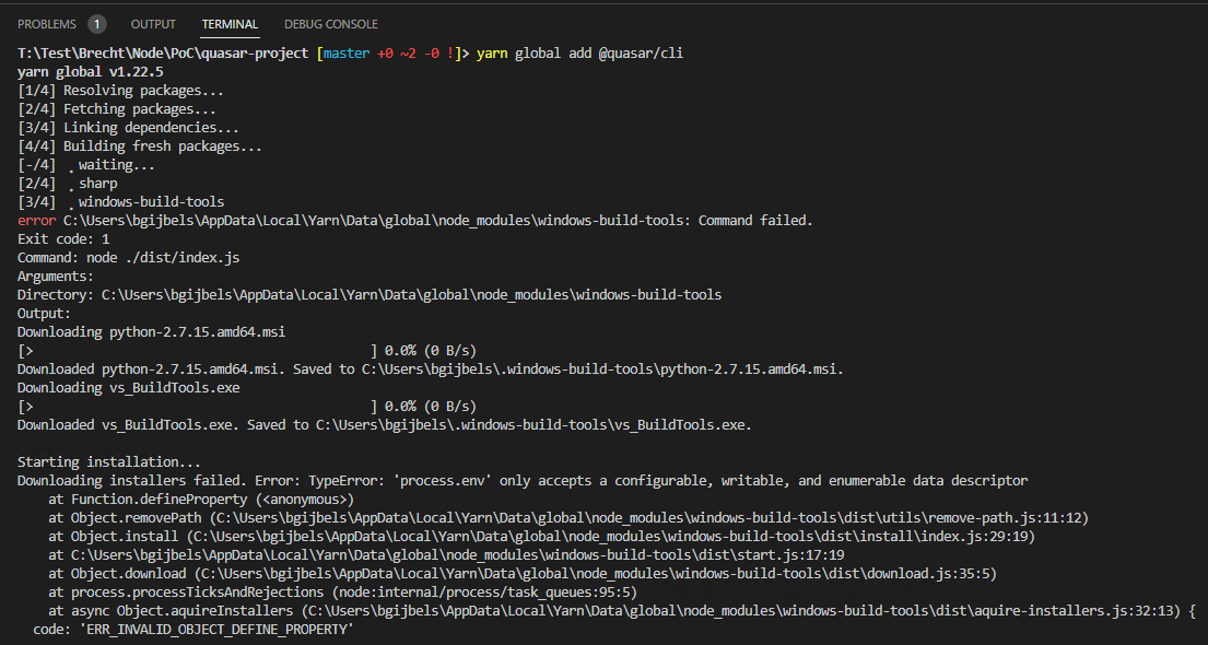 windowsbuildtools · Issue 8859 · yarnpkg/yarn · GitHub