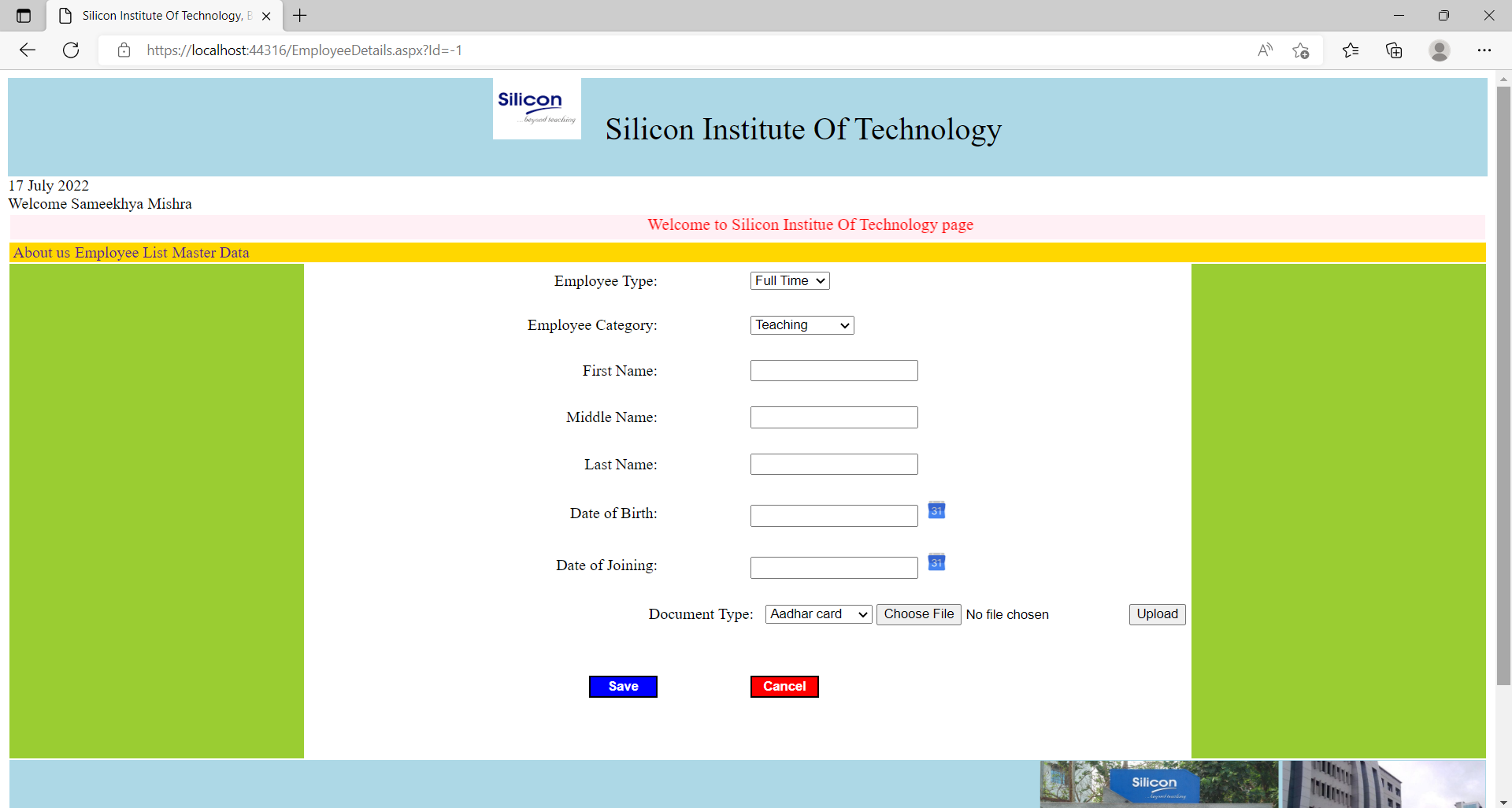 GitHub - sameekhya17/HR-System: A site to manage all Employee details ...