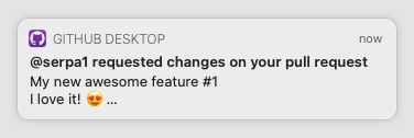 Demo of changes to pull requests