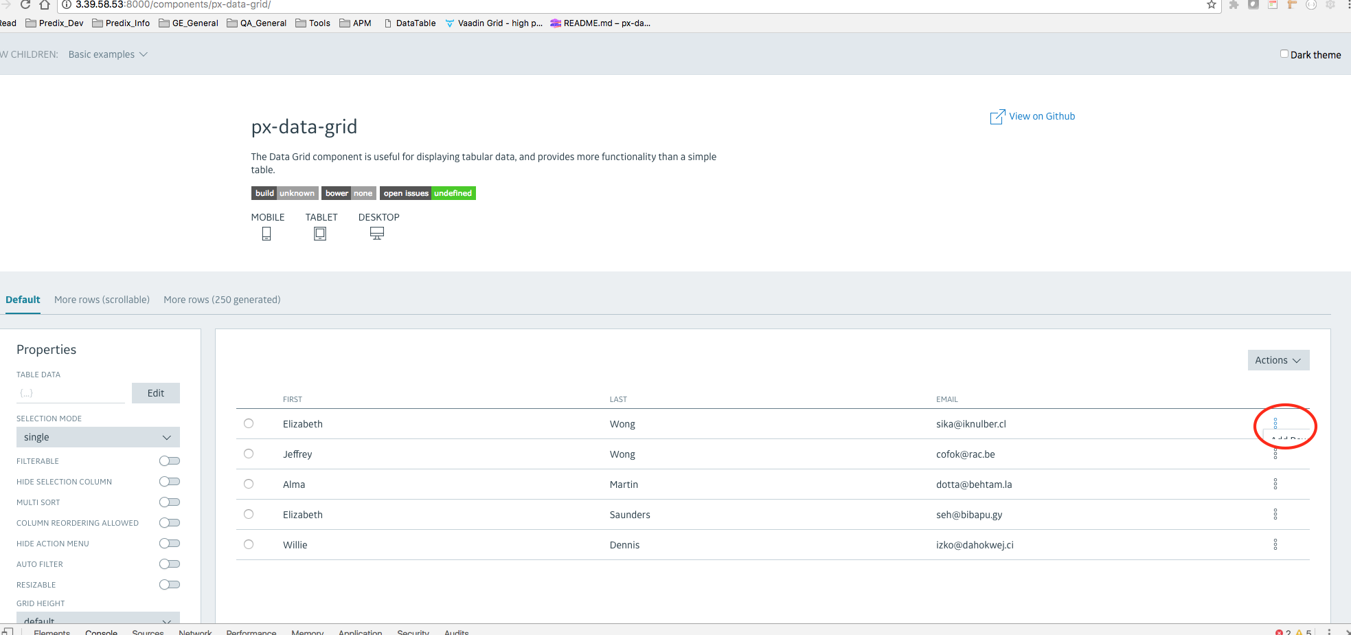 Add/delete Rows: Dropdown is currently unusable · Issue #527 ...