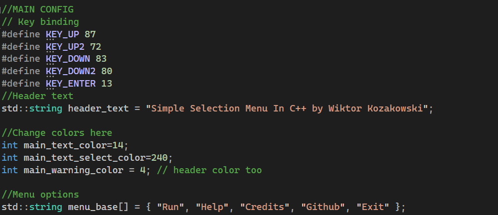 GitHub - WukerDev/Basic_Menu_Pure_CPP: A concept of pure C++ selection ...