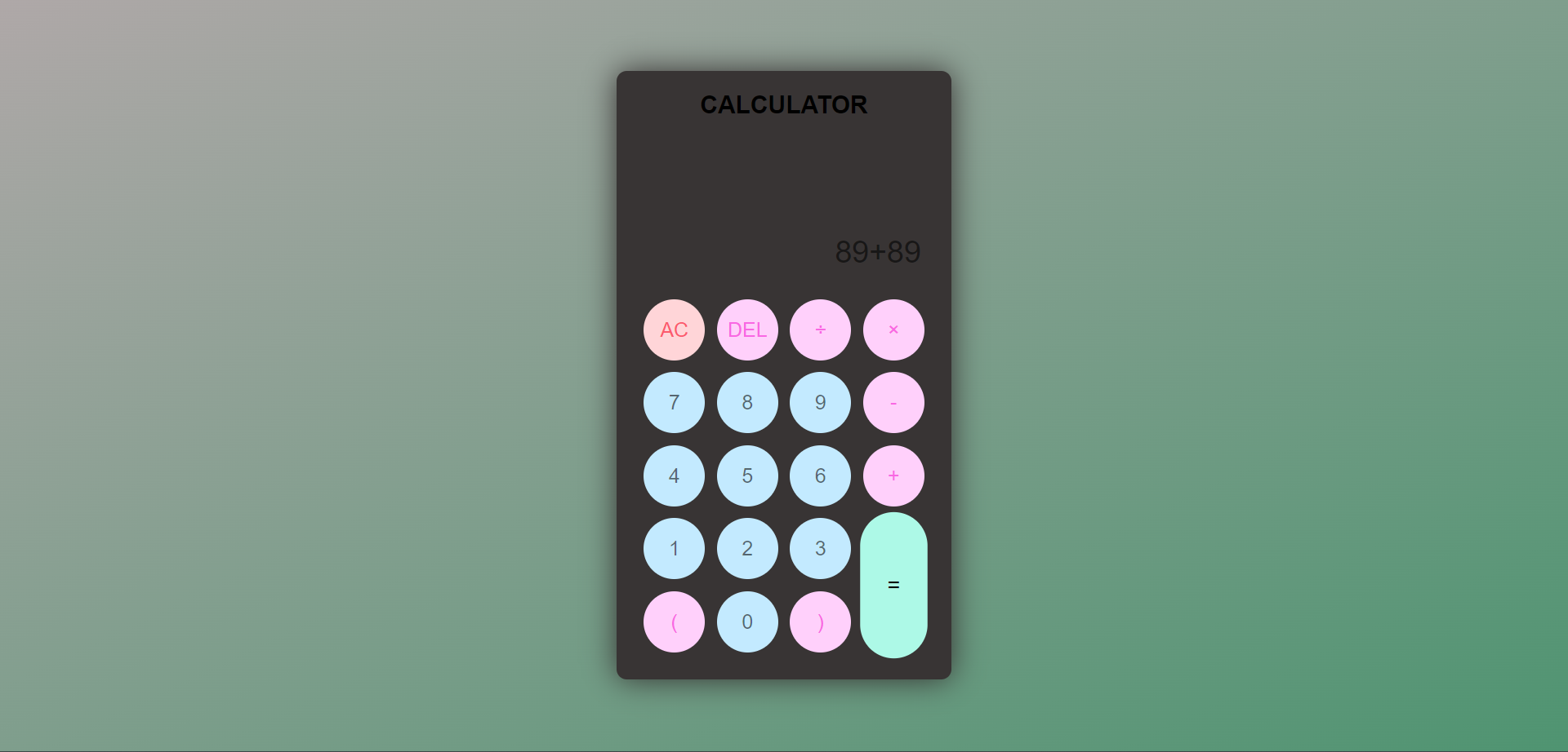 GitHub - iamabir04/Oasis-Level-2-Task-1-Calculator