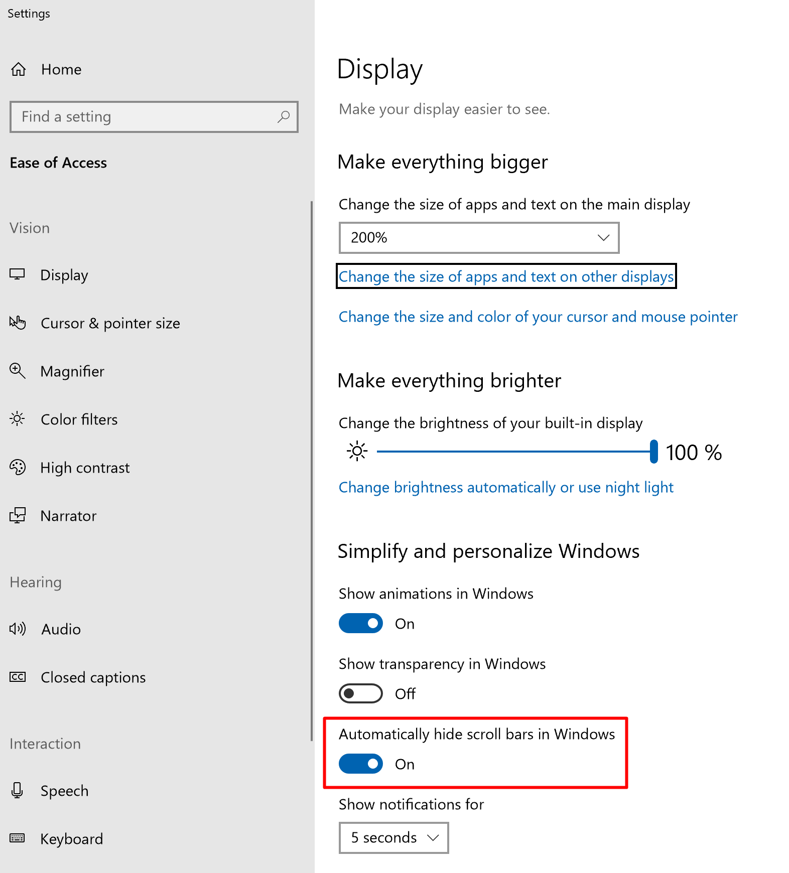scrollbar