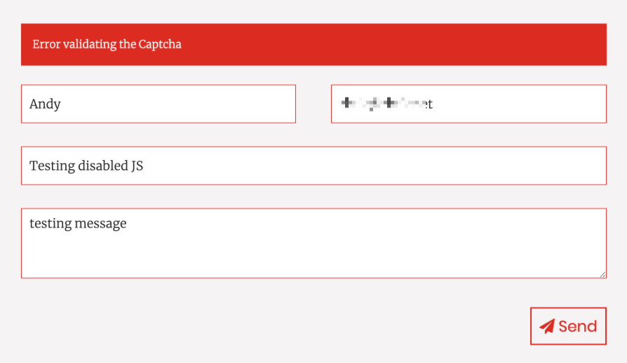 Captcha is ignored when JavaScript is not enabled · Issue #329 ...
