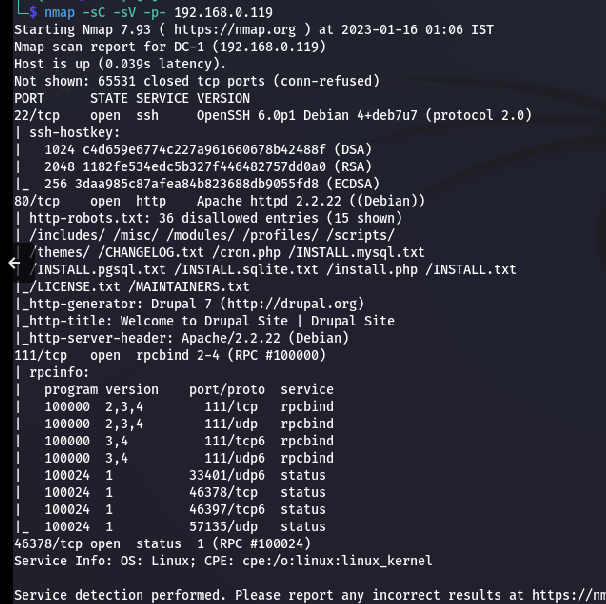 GitHub - robinpaulpeluri/DC1-Vulnhub-Walkthrough: DC1 vulnhub walkthrough