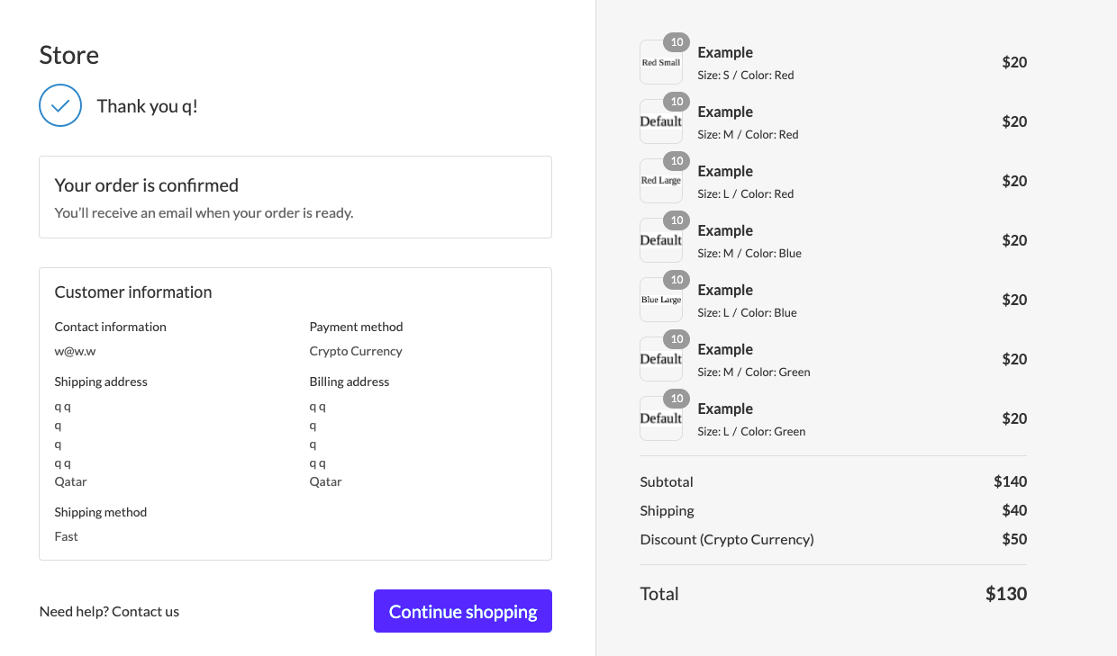 High cart value - max discount applied