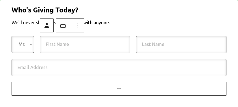 Name fields should be a single block · Issue #23 · impress-org/givewp ...