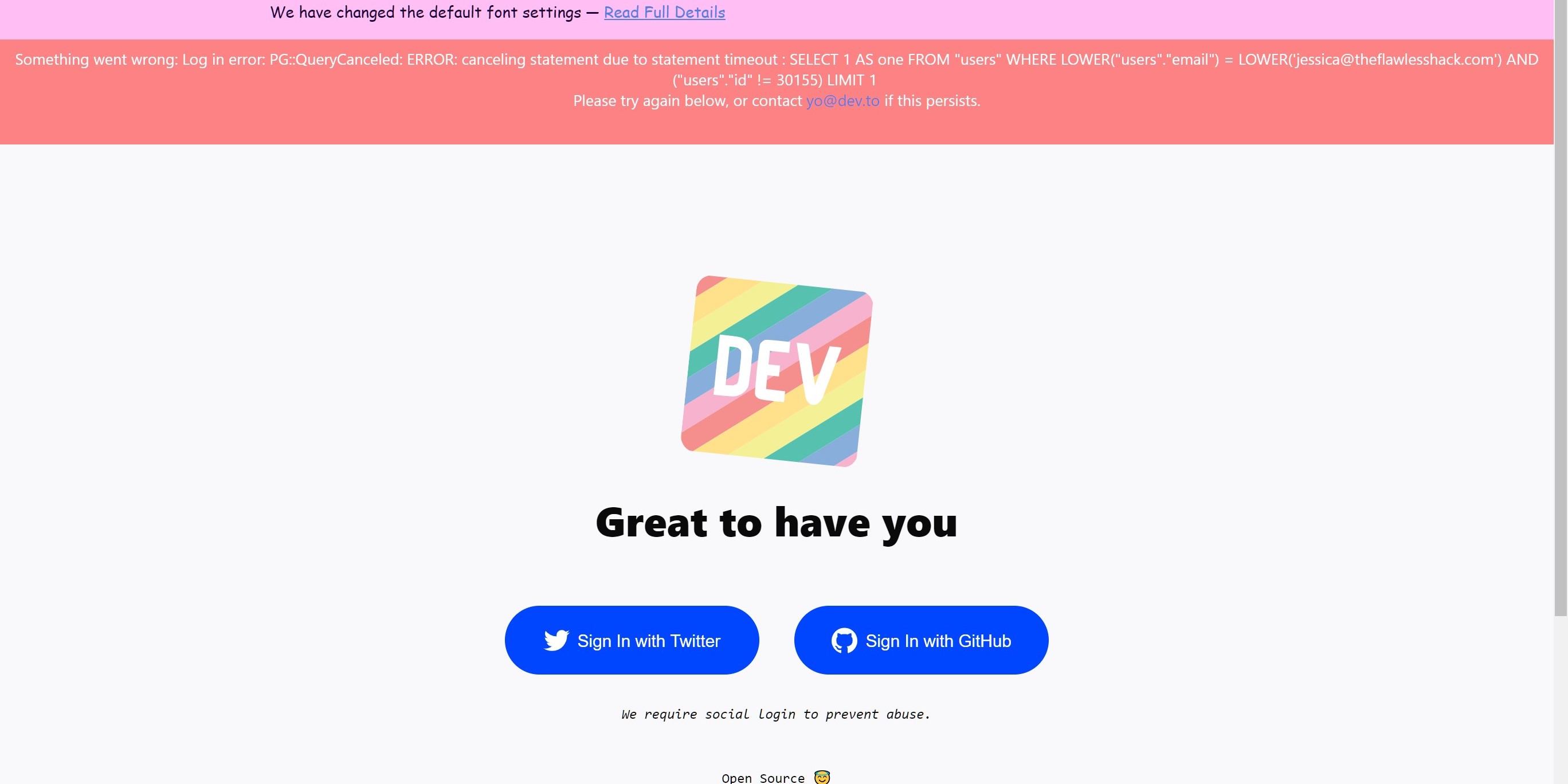 Save a post error 500 and unable to login · Issue #2276 · forem/forem ...