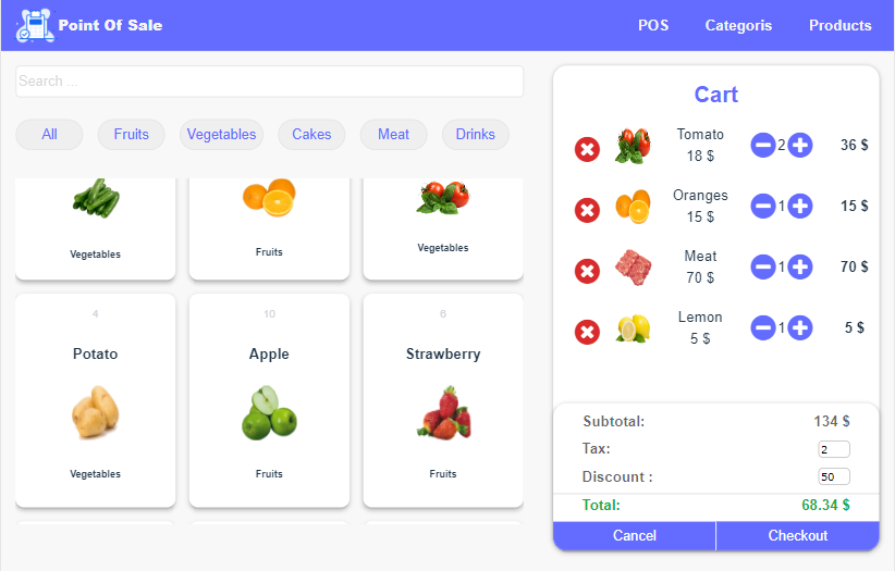 GitHub - nourabdalaziz/Point-Of-Sale-System-ReactJS