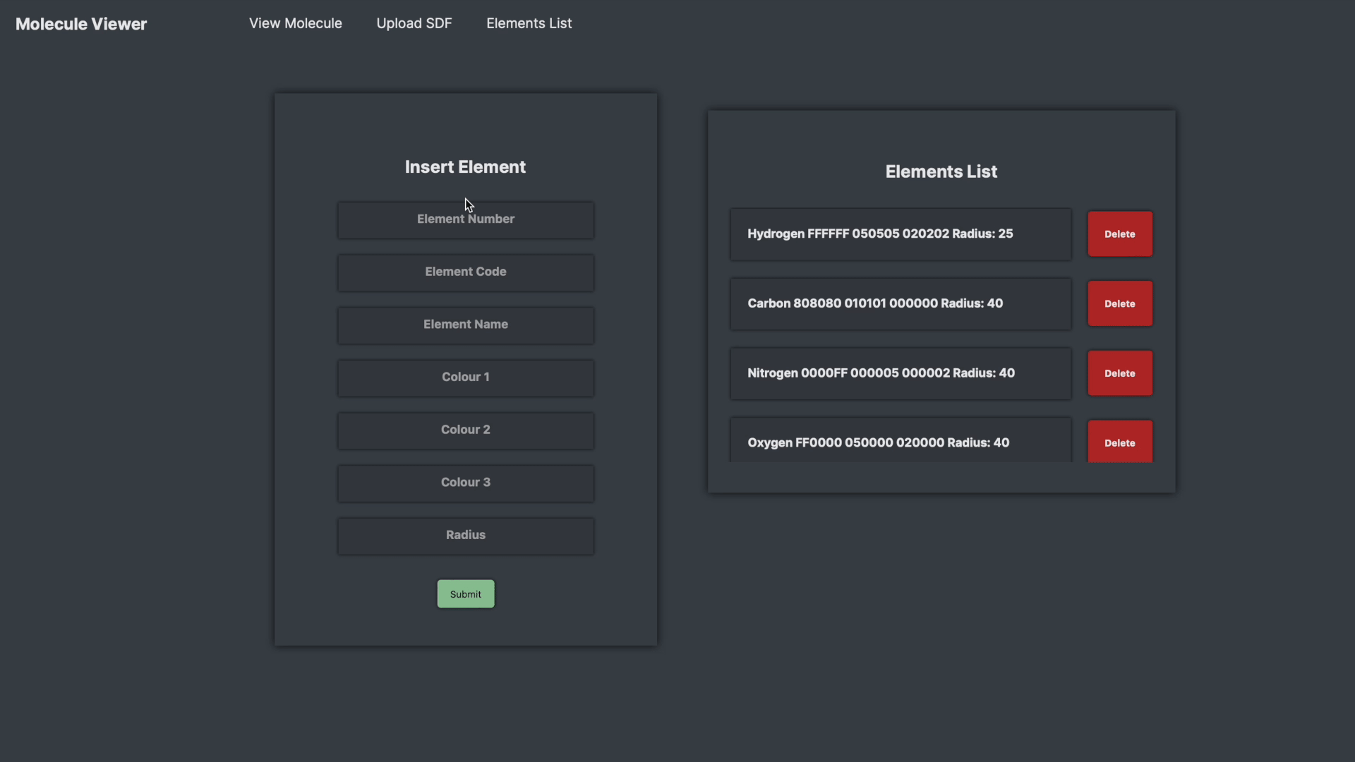 GitHub - walitemuri/Mol_viewer: Full-stack Molecule Viewer application ...