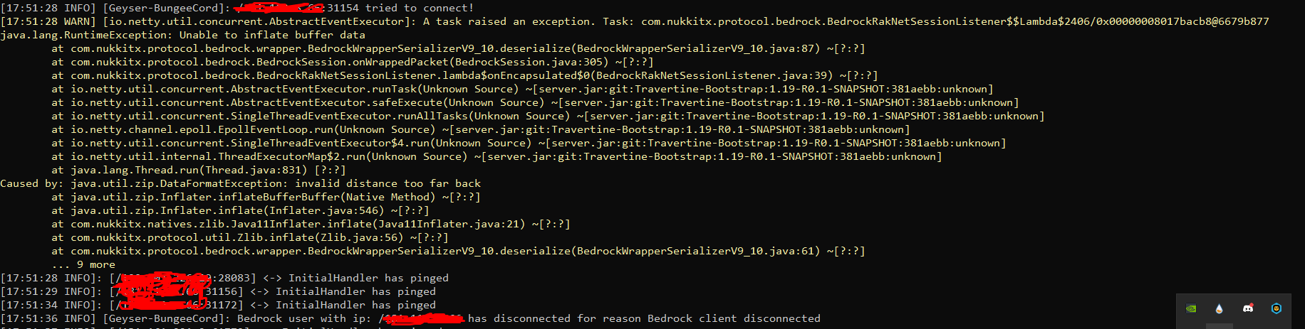 Error preventing login! · Issue #3336 · GeyserMC/Geyser · GitHub