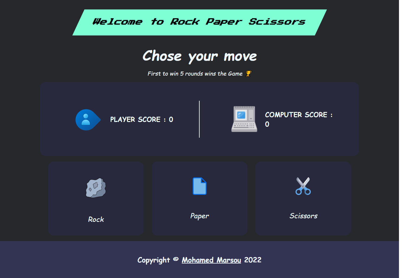 GitHub - Mohamed-Marsou/My-first-Rock-Paper-Scissors-game: I made a ...