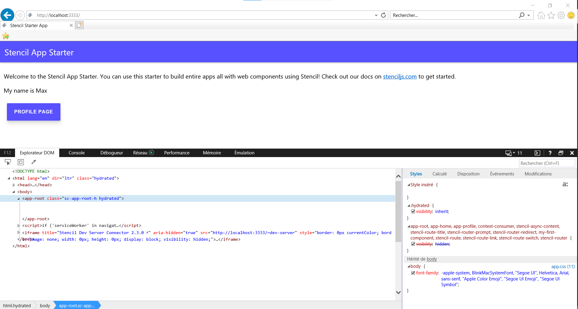 Cannot inspect/debug on IE11 with Stencil v2.3.0 · Issue