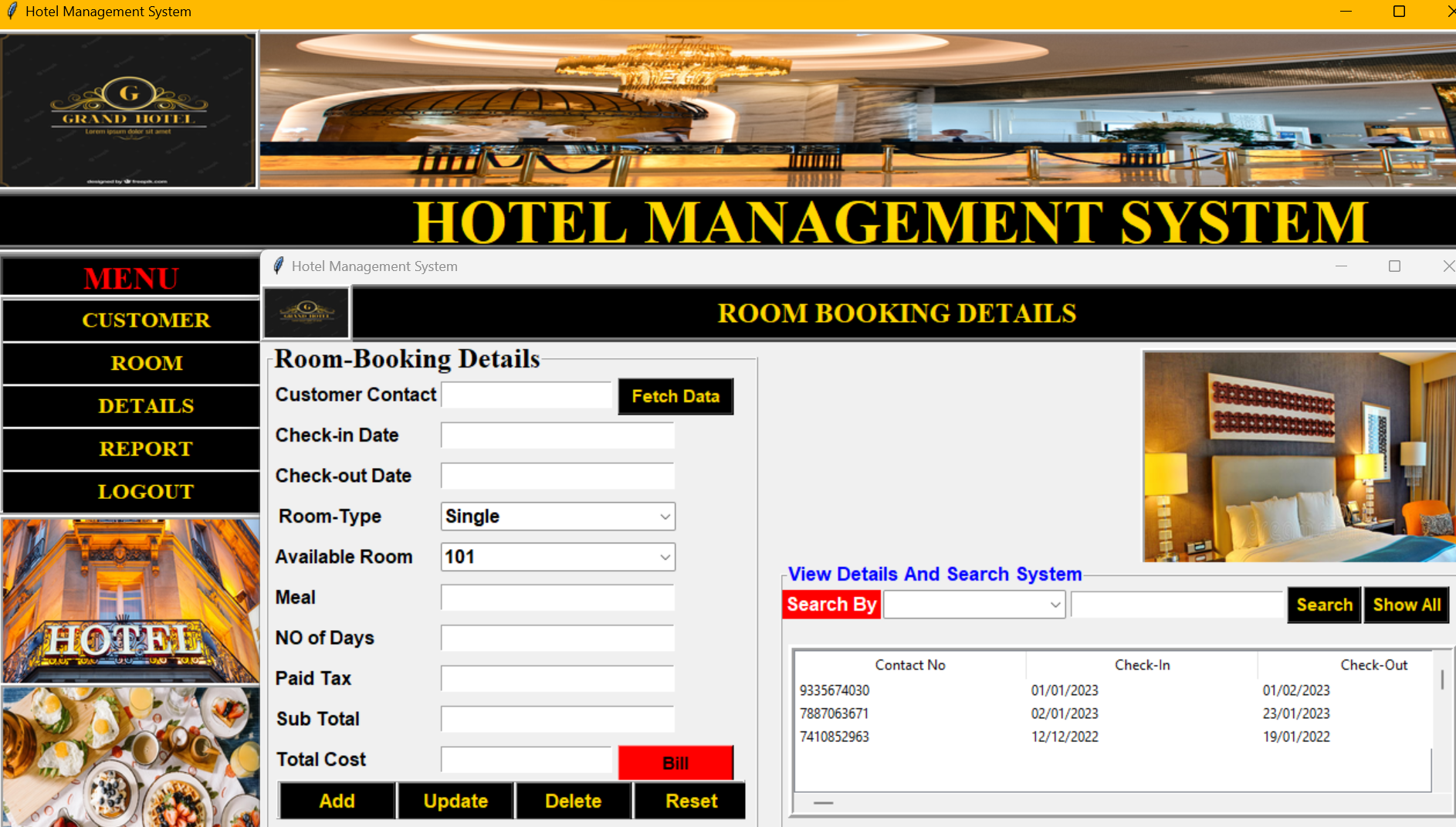 GitHub - sugam1409/Hotel-Management-System: It's a Hotel Management ...