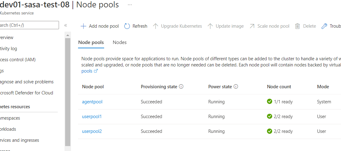 Azure load balancer incorrectly includes nodes from newly created node ...