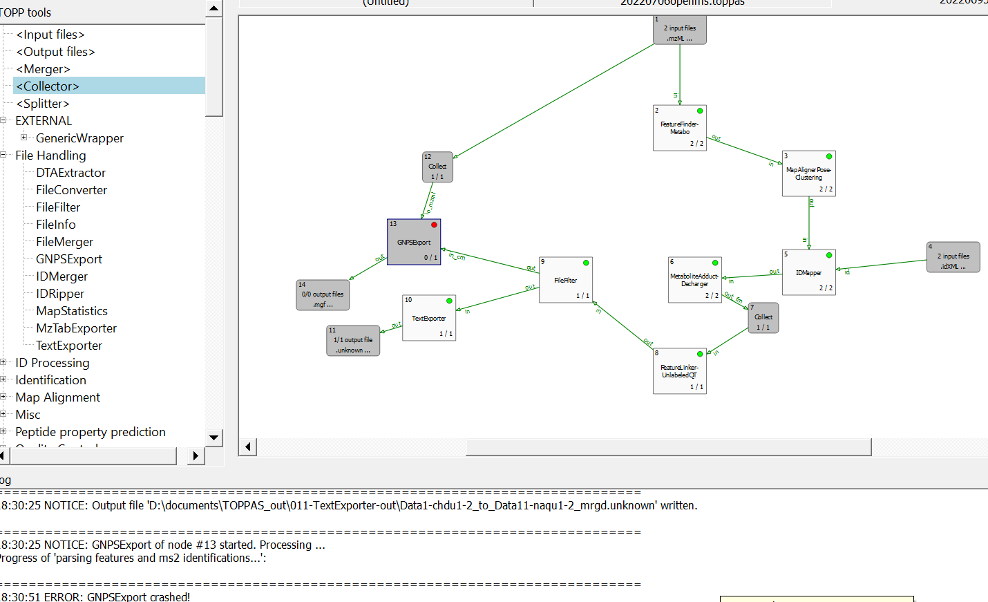GNPSExport FeatureLinkerUnlabeledKD error · Issue #6211 · OpenMS/OpenMS ...