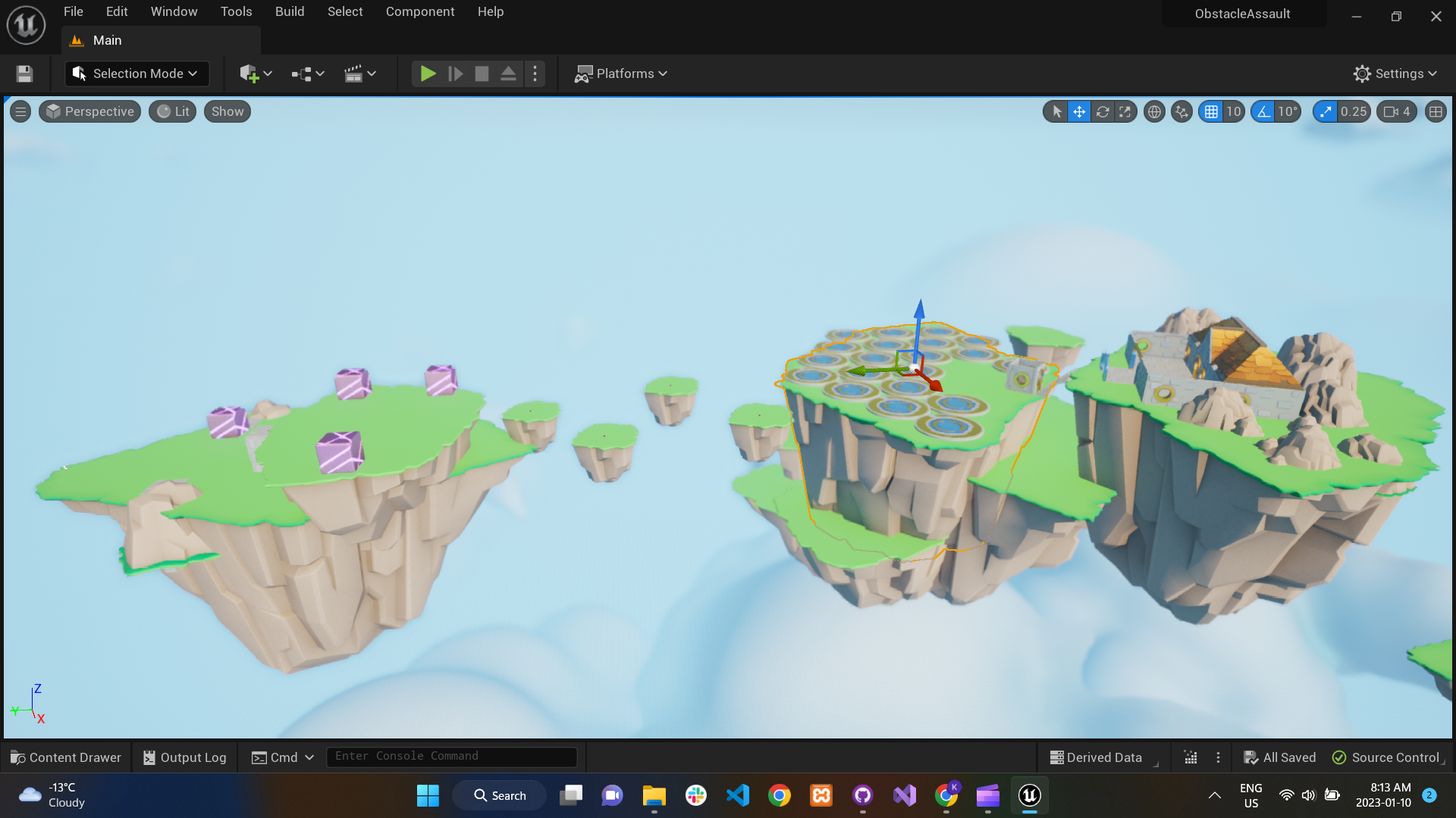 GitHub - Cussk/Obstacle-Assault: Platformer learning intro C++ for Unreal