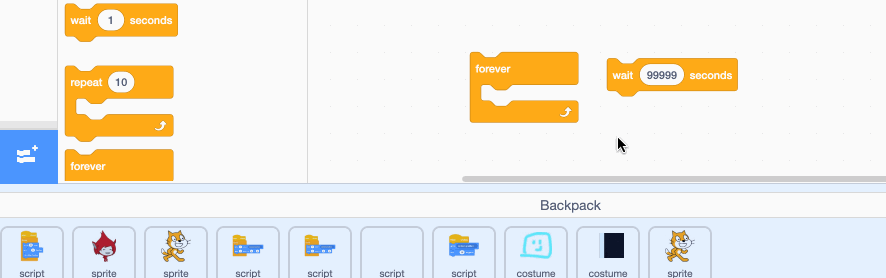 There's no image when adding a stack that is glowing to the backpack ...