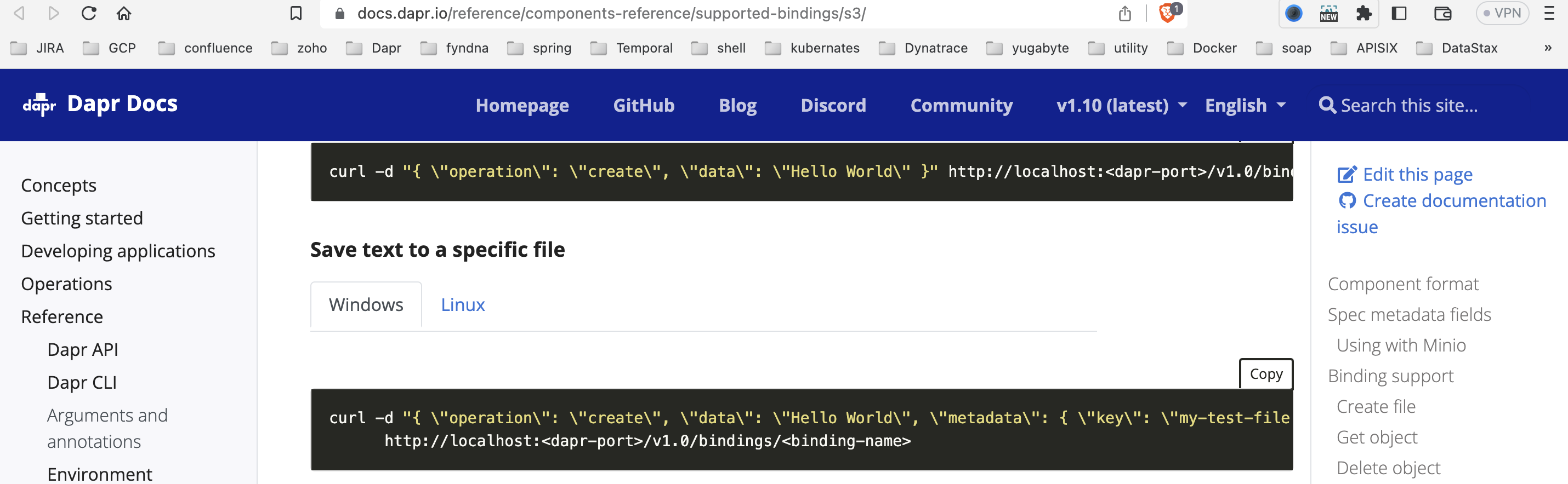 Consistency in binding metadata for different cloud storage providers