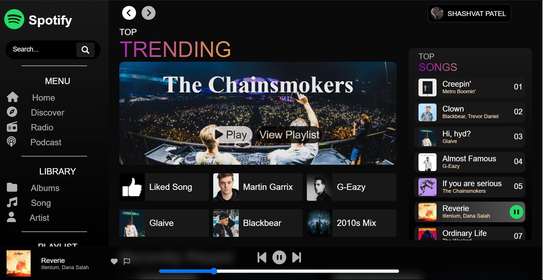 GitHub - shaShvat07/Spotify-clone: A Spotify clone providing a user ...