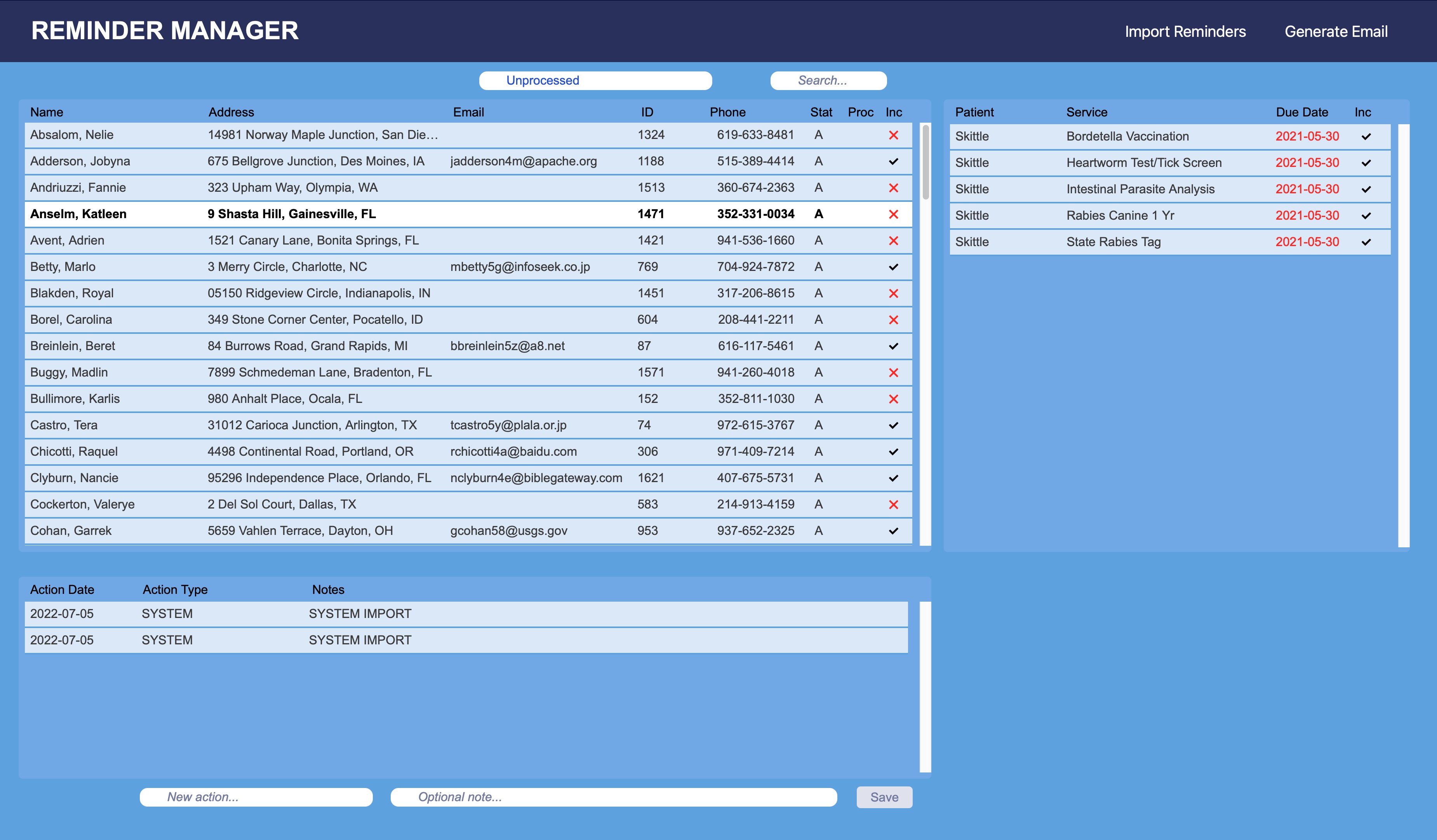 GitHub - bablecode/EmailReminders: Import/Manage Service Reminders