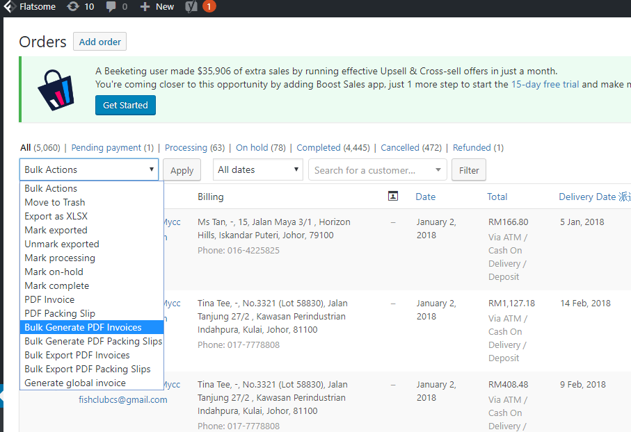 unable to generate invoice since 1jan2018 issue 229 baselbers