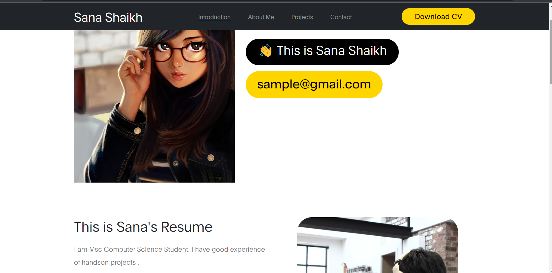 GitHub - sana-7066/sample-portfolio: This is my sample portfolio website