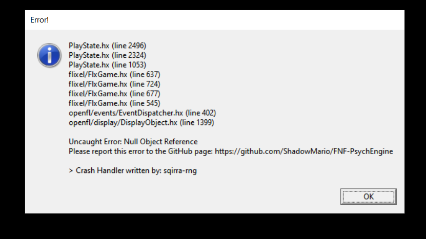 Null Object Reference · Issue #9560 · ShadowMario/FNF-PsychEngine · GitHub