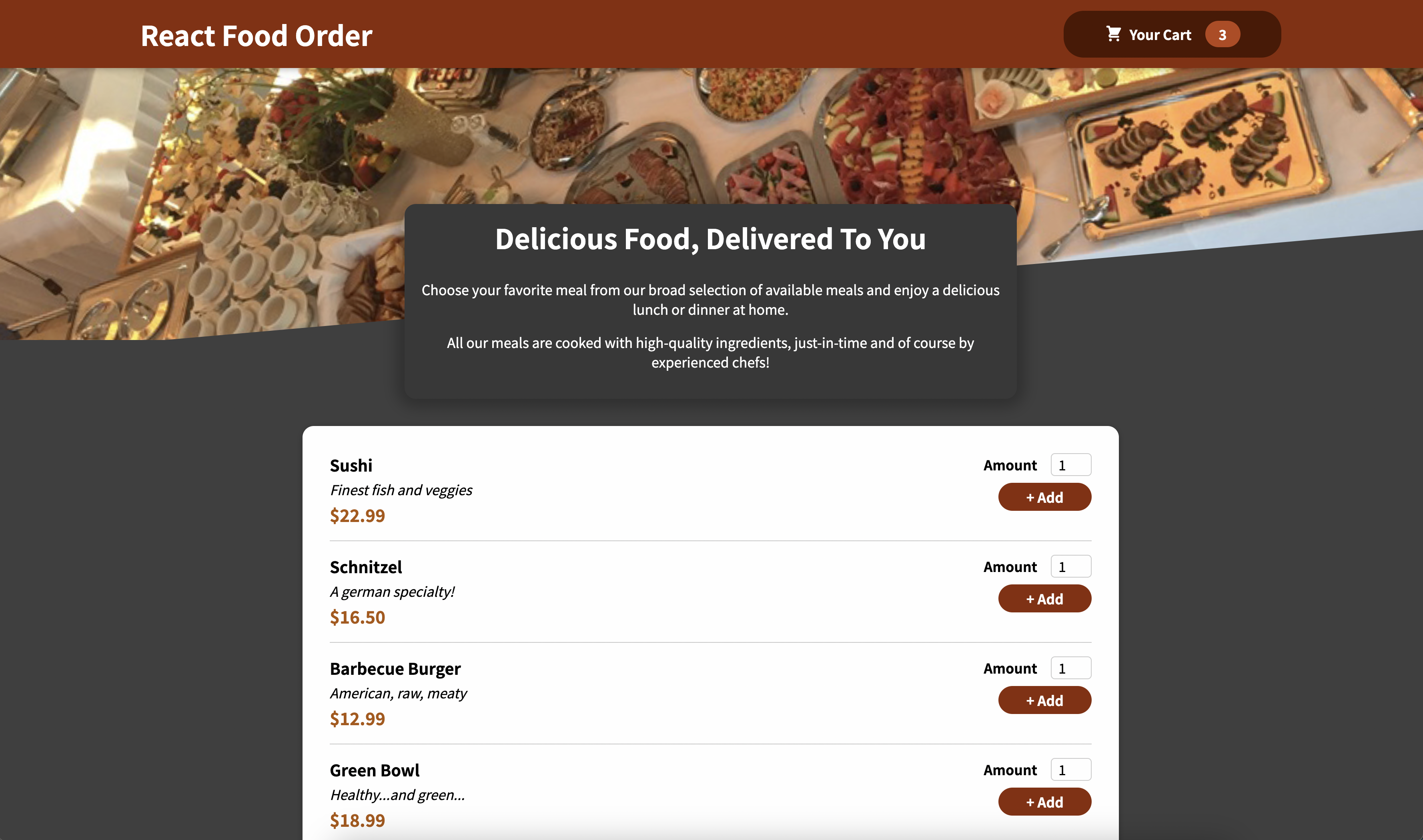 GitHub - fuuko08/React-Food-Order-App: A single page React app that ...