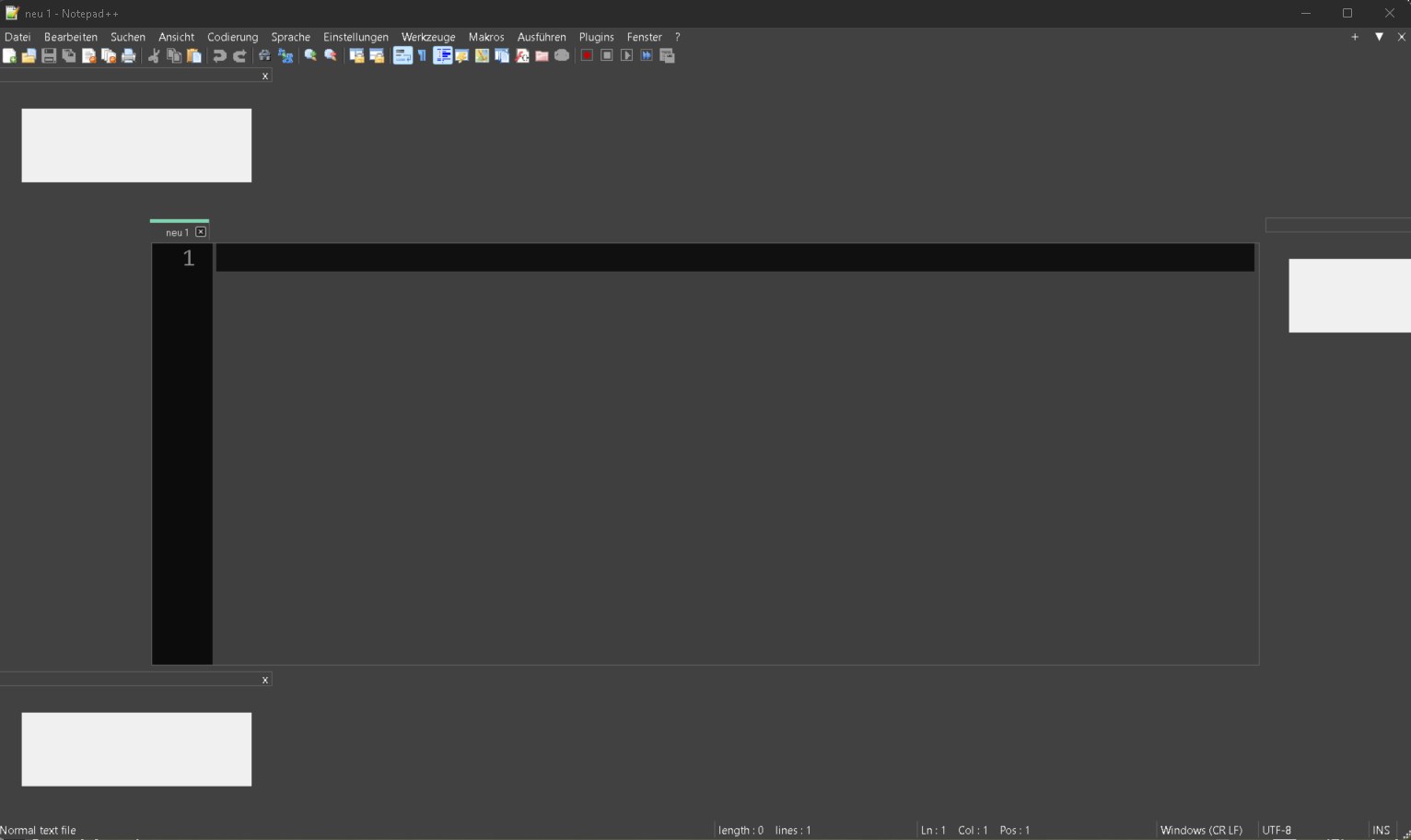 'dead' areas in GUI around the editor · Issue 11978 · notepadplus