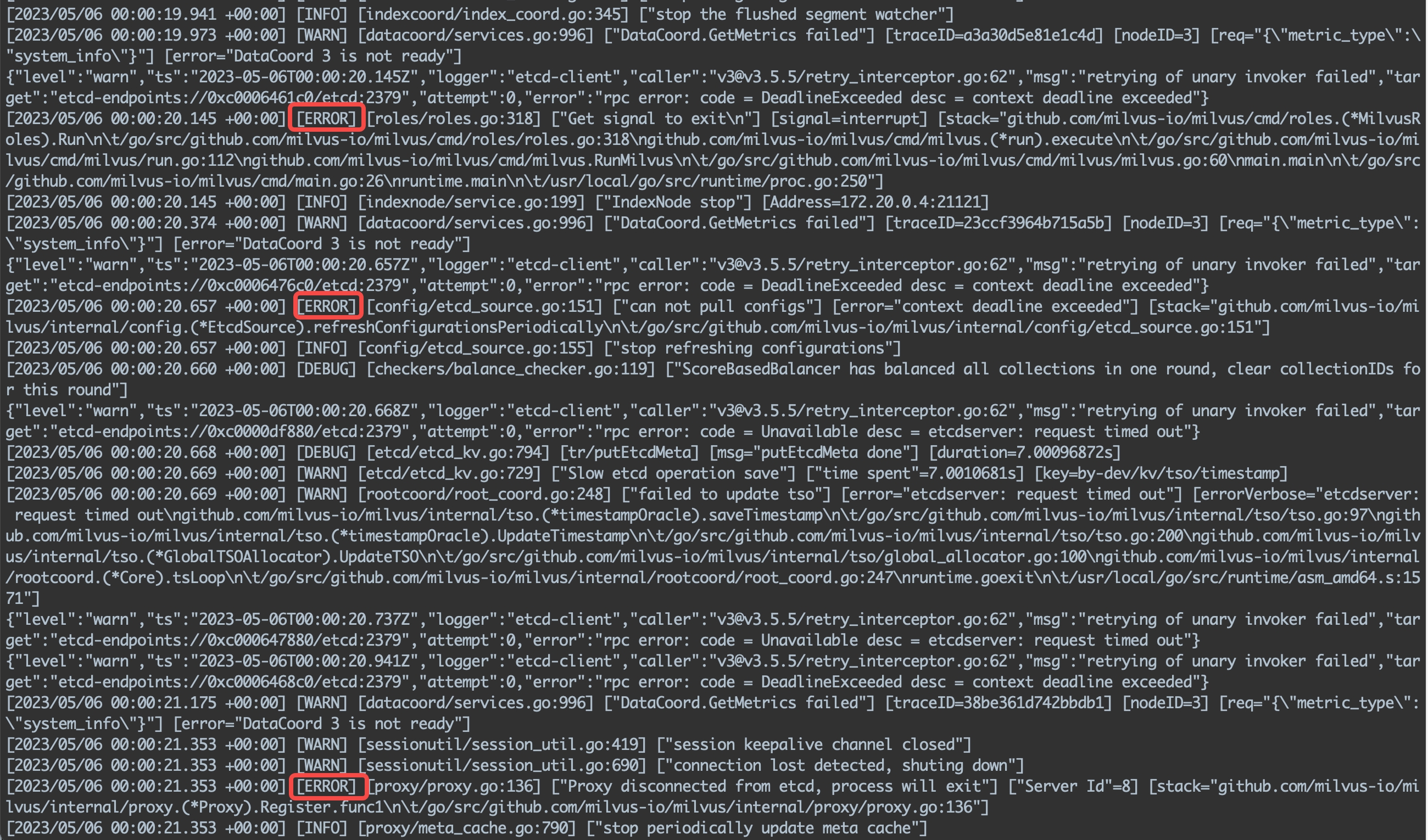 [Bug]: Milvus will exit unexpectedly after about 2 days · Issue #23899 ...