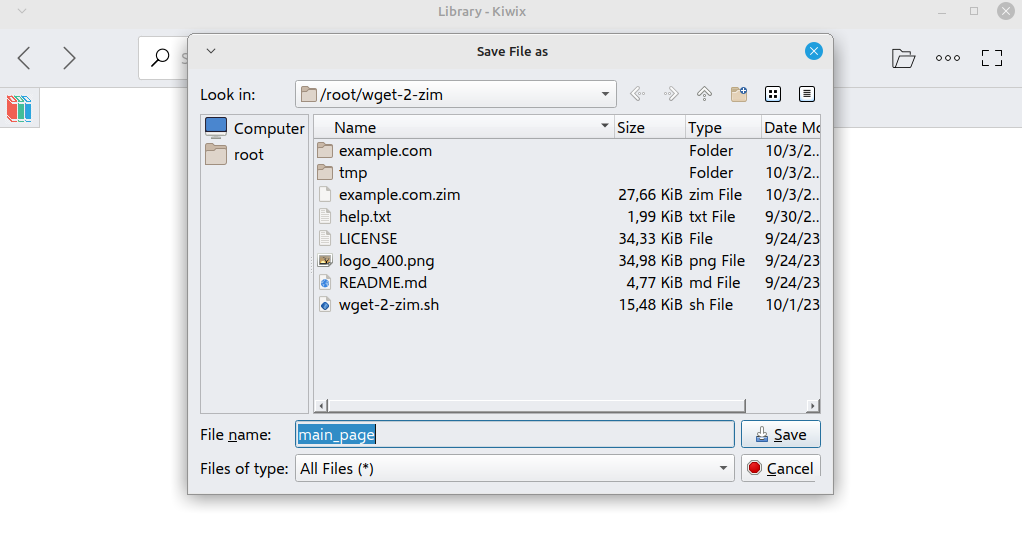 zimwriterfs: created zim-file triggers download dialog when trying to