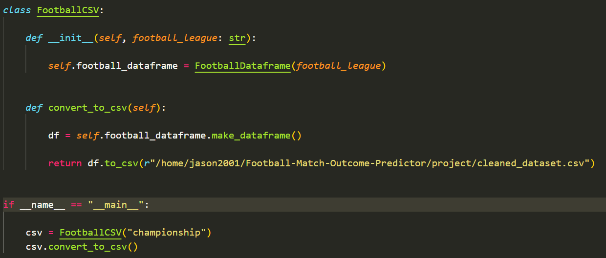GitHub - JasonG2001/Football-Match-Outcome-Predictor