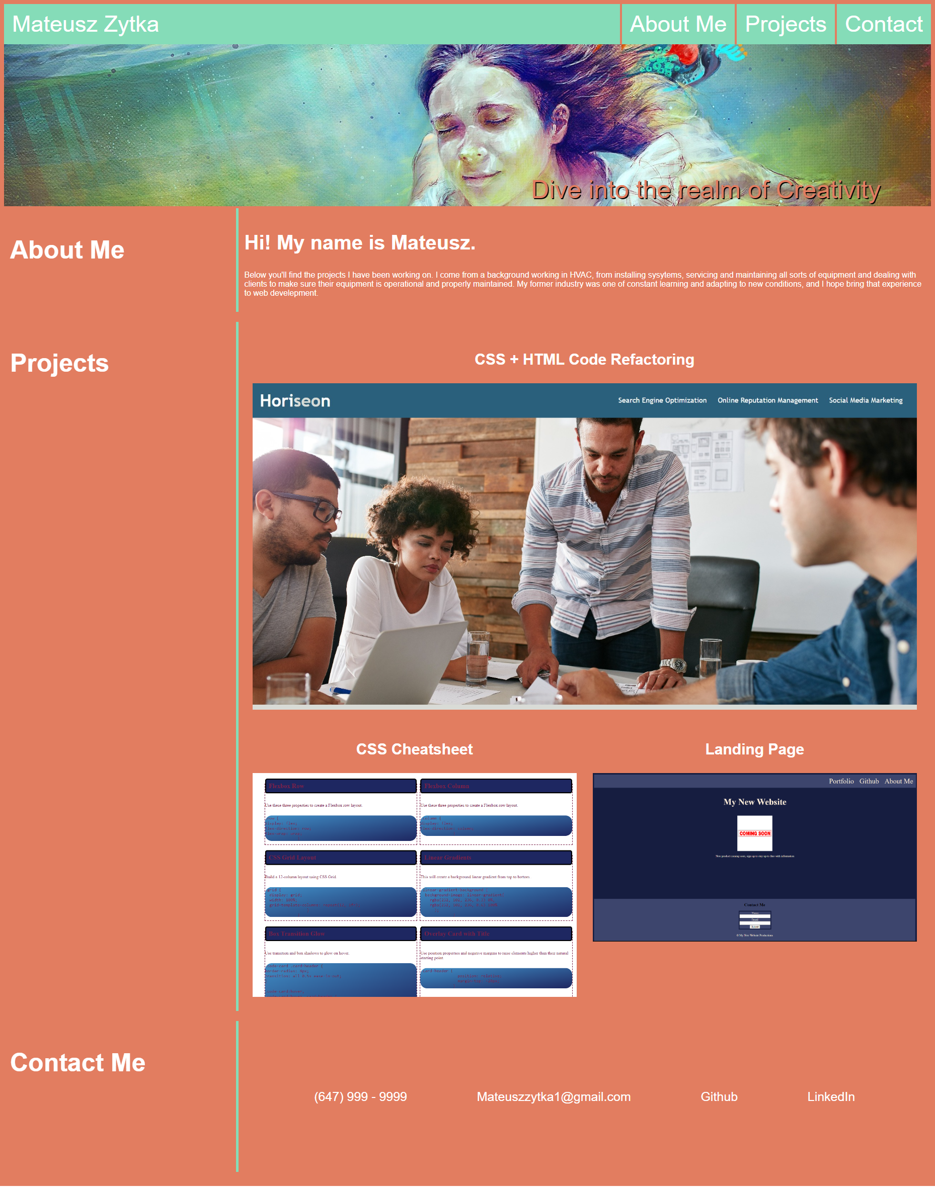 GitHub - MateuszZytka/Portfolio-HTML-CSS