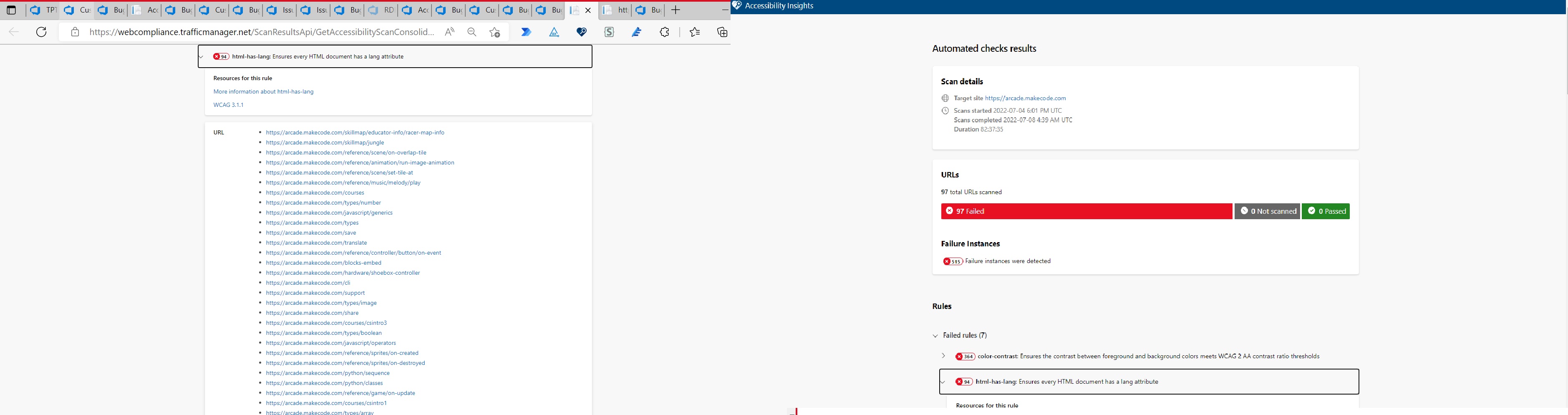 MAS3 1 1_Lang   attribute is not defined on the page