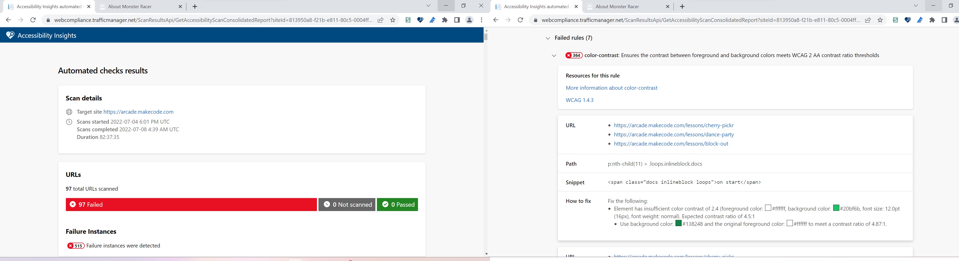 MAS1 4 3_Automated check results
