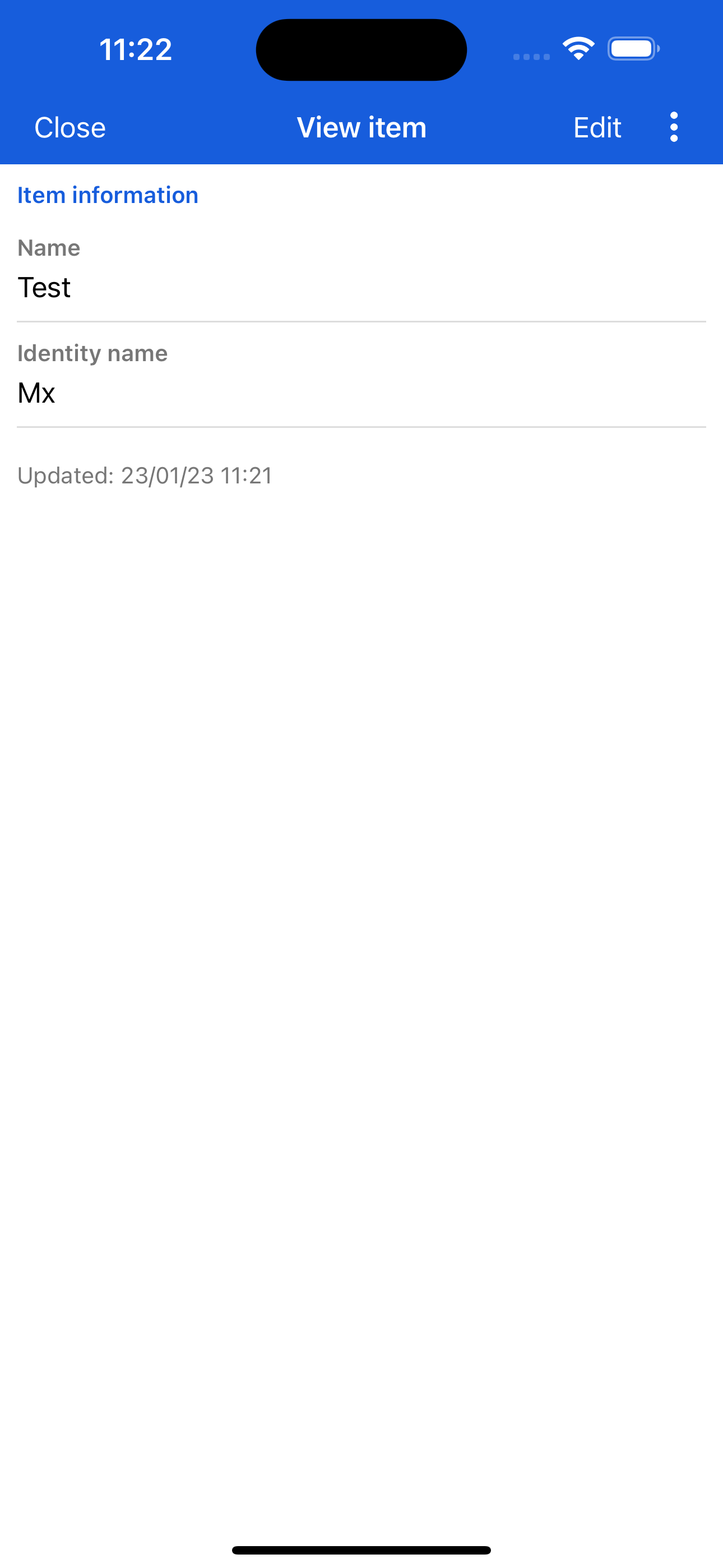 iOS Mx title view