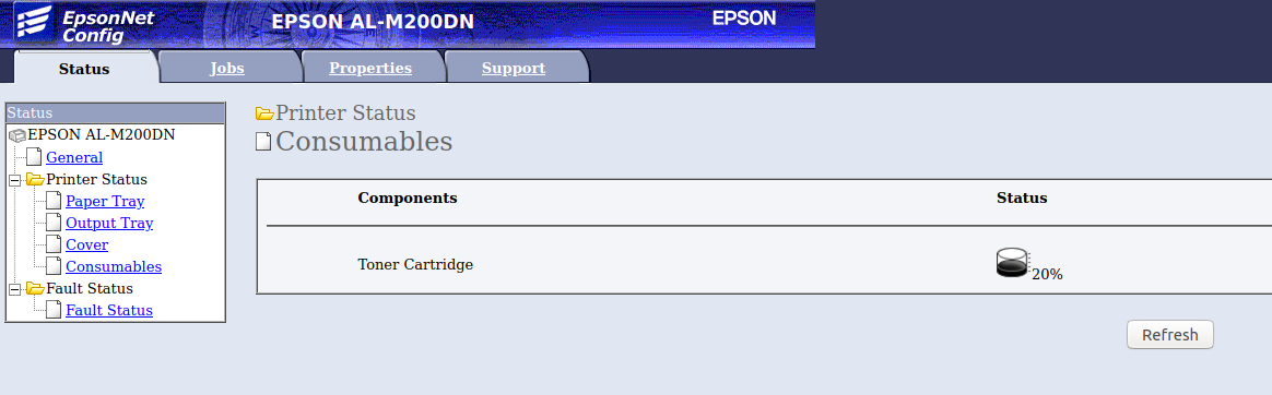 epsonnet config not finding printer