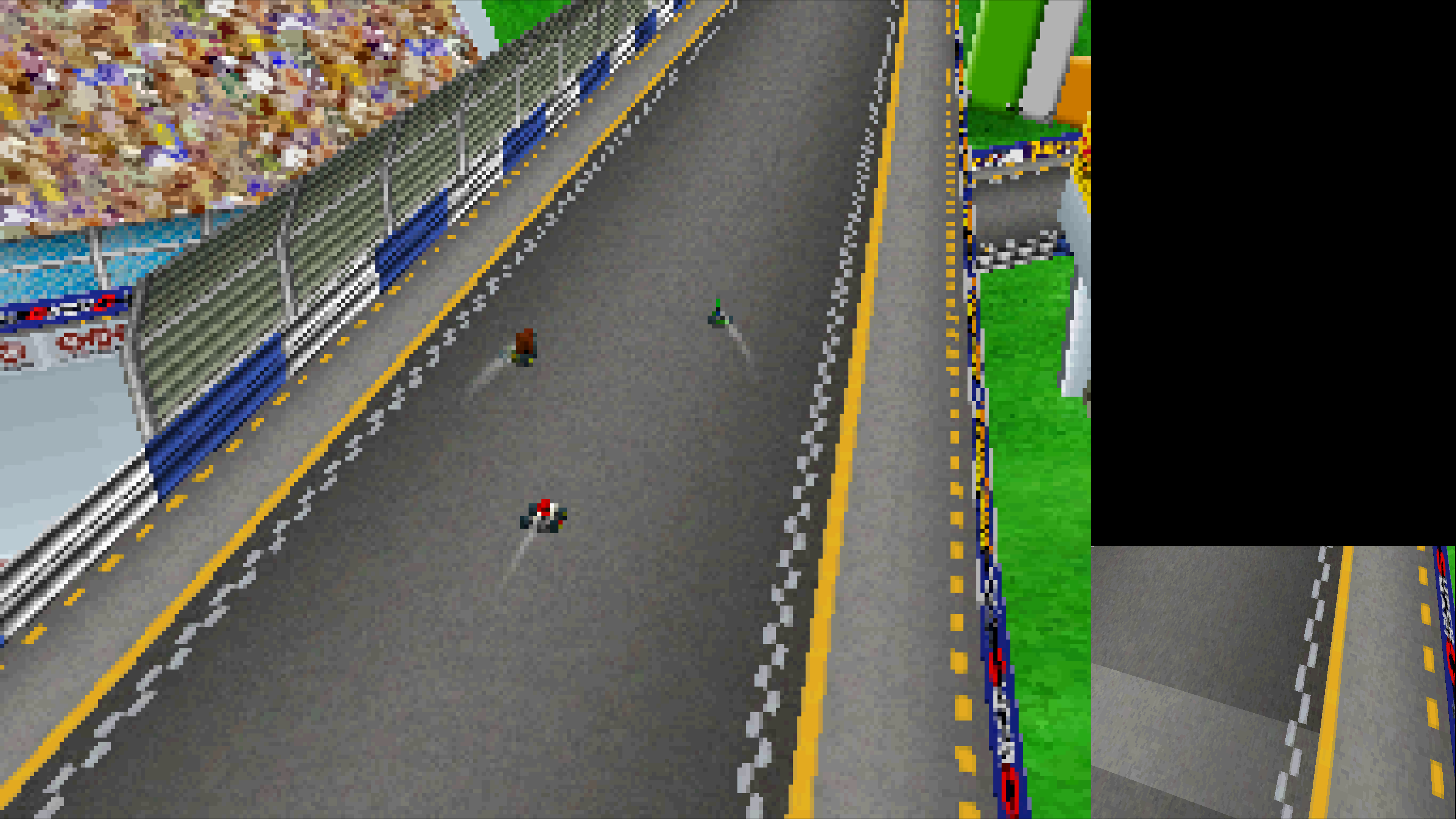OpenGL Renderer stage overview/victory sequence scene in Mario Kart DS