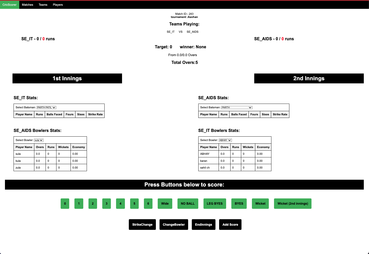 GitHub - Sahilll15/Cricket_Scorer: Cricket scoring website
