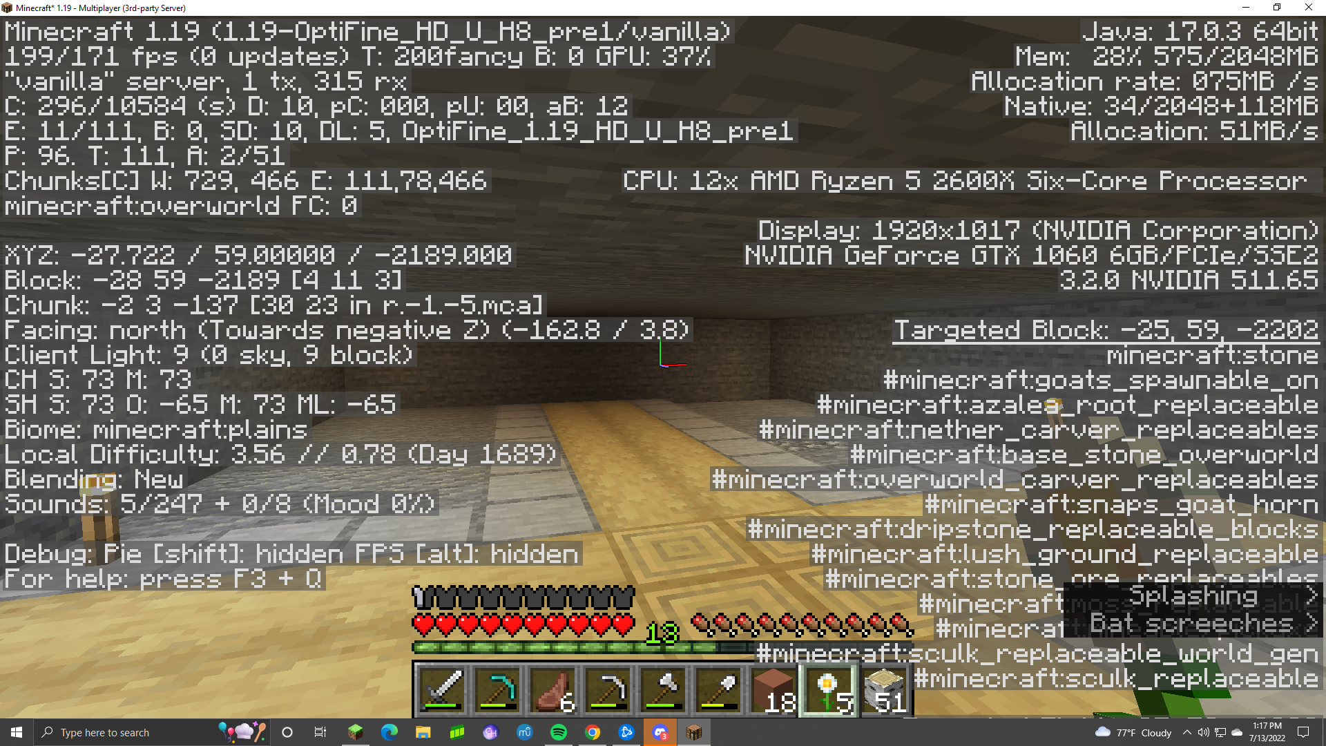 [Category] Short description game crashes because of specific block ...