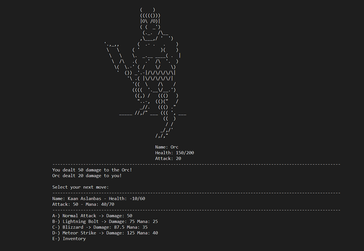 GitHub - Kaslanba/ASCII-Game-with-Python