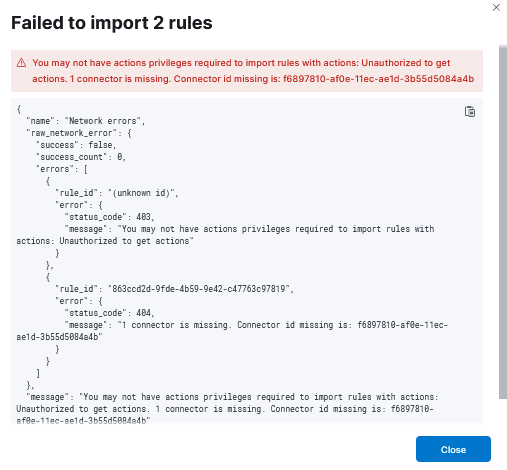 [Security Solution][Import] - Wrong rule import failure count in toast ...