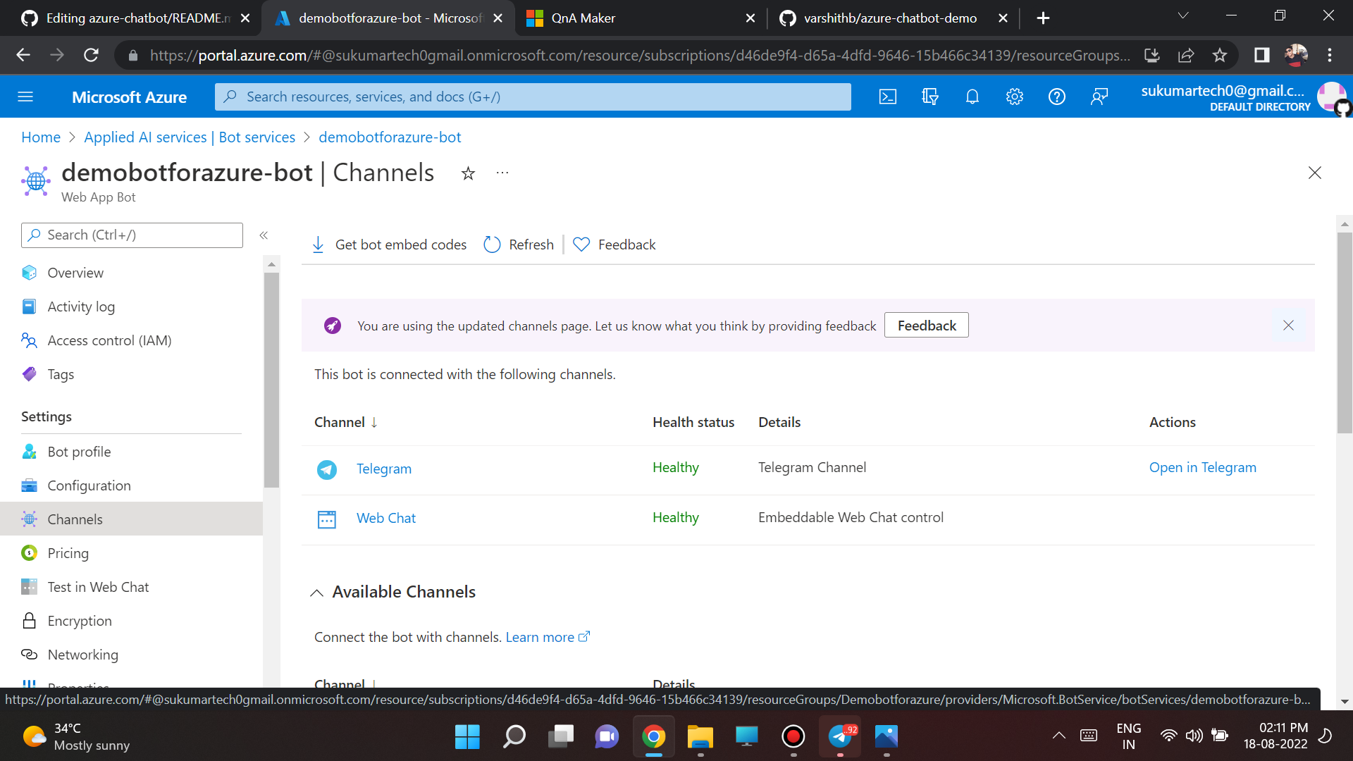GitHub - sukumartechie/azure-chatbot