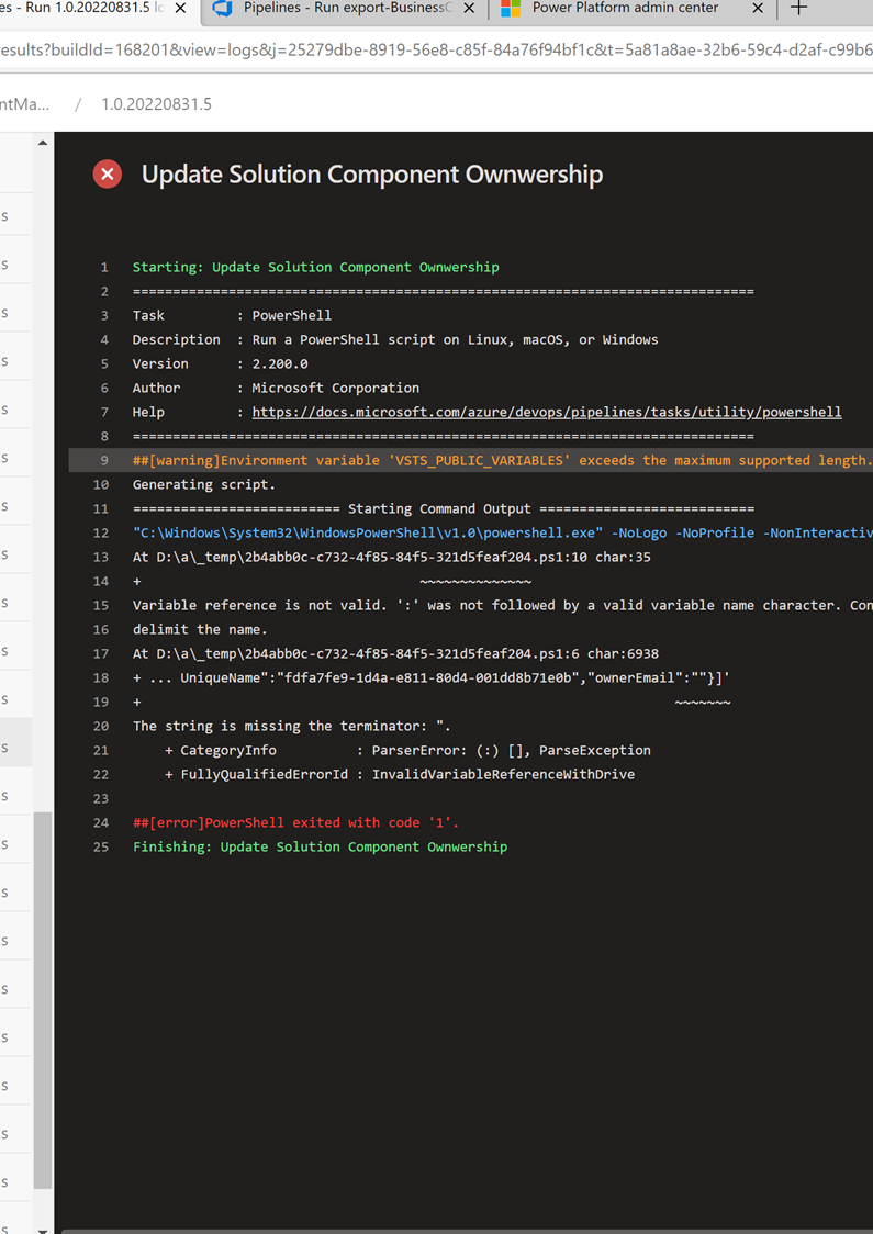 [ALM Accelerator BUG] Variable reference is not valid. '' · Issue