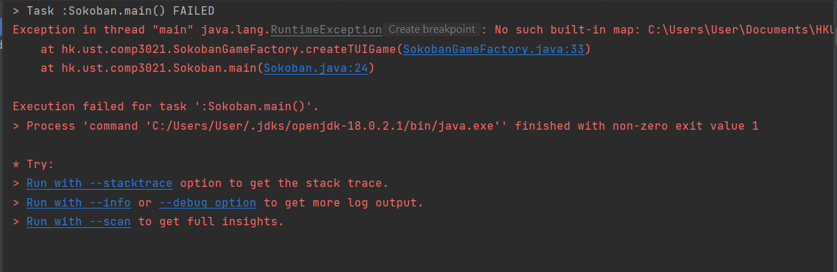 Cannot run the map · CastleLab COMP3021-F22-PA-Student-Version ...
