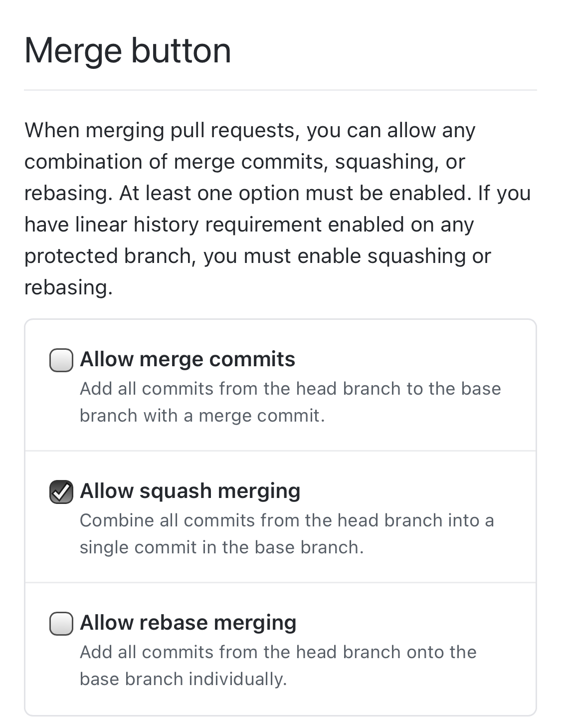 Switch to squash gits commits on merge to main · Issue 1301 · sqlfluff