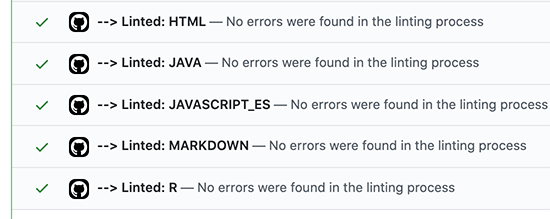 Super-Linter Test Results
