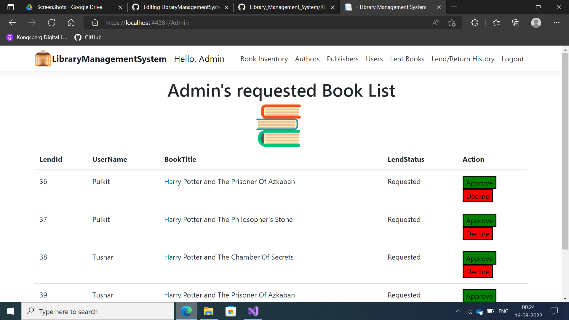 GitHub - TusharJainKDI/LibraryManagementSystem